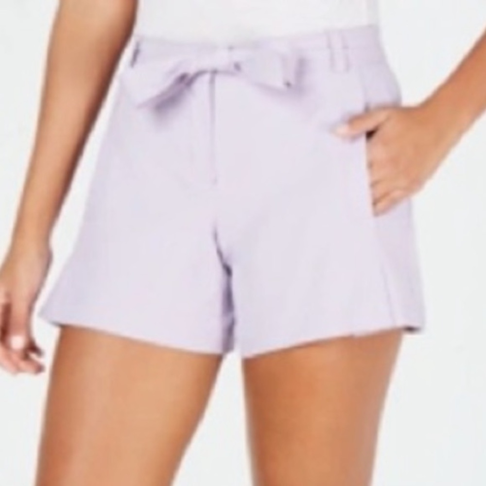 Trina Turk Los Angeles‎ Bayshore Drive Purple Women Sz 6 High Rise Belted Shorts